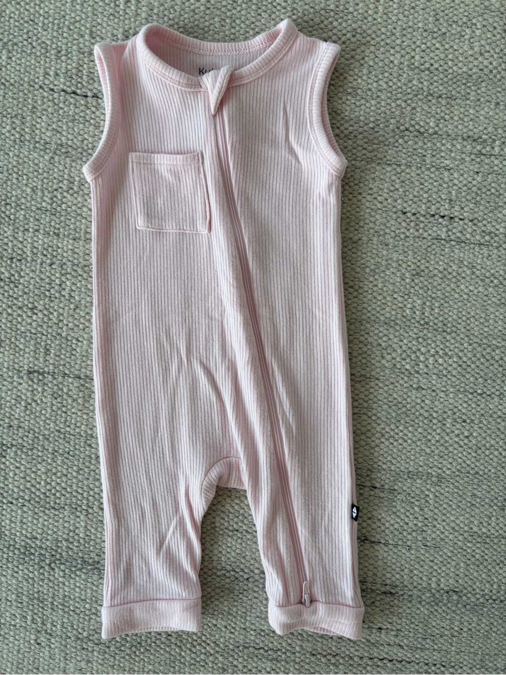 Kyte Baby Ribbed Zip Sleeveless Romper